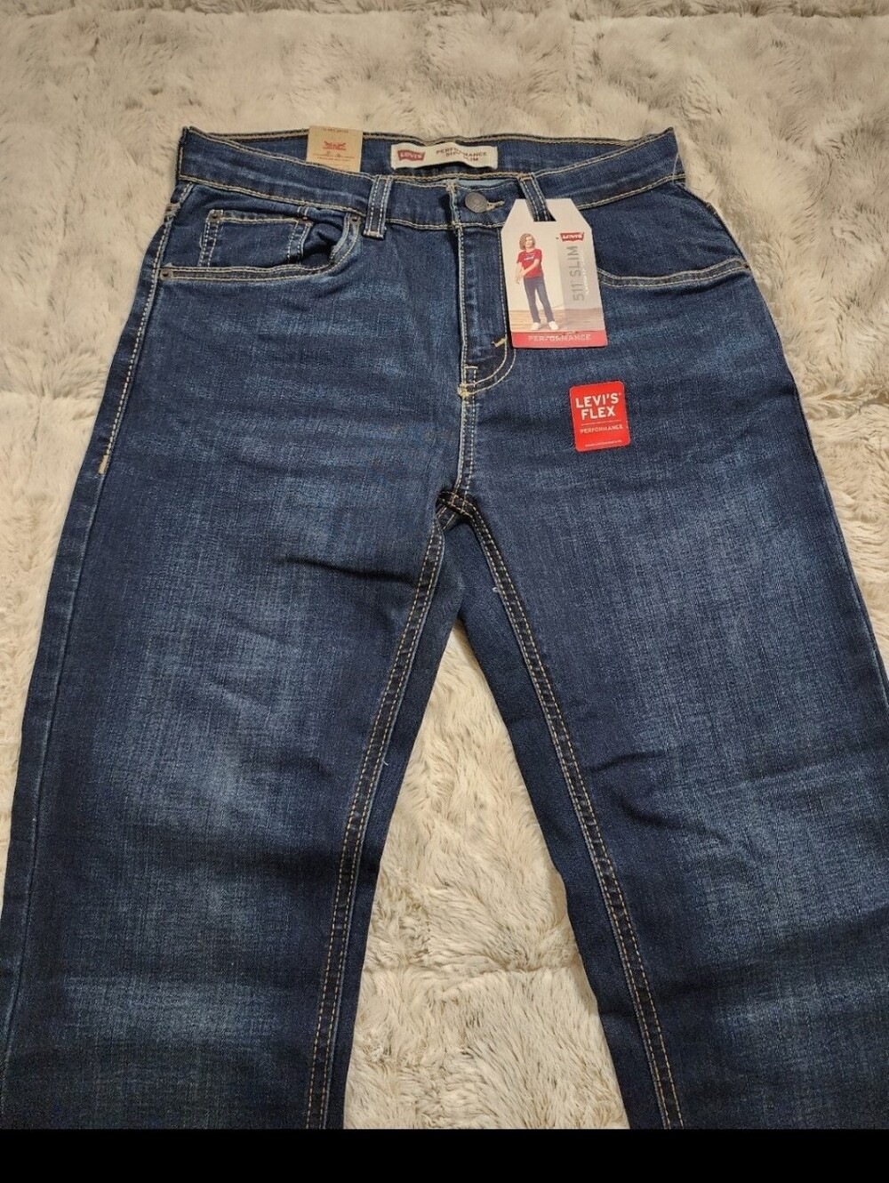 Levi's Men's Dark Blue Slim Straight Denim Jeans